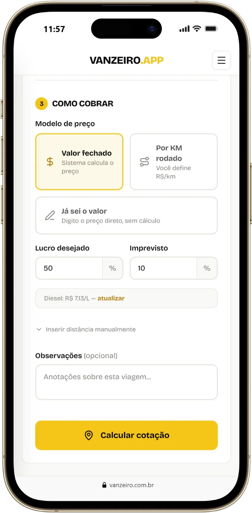 Dashboard cotações — histórico e conversão